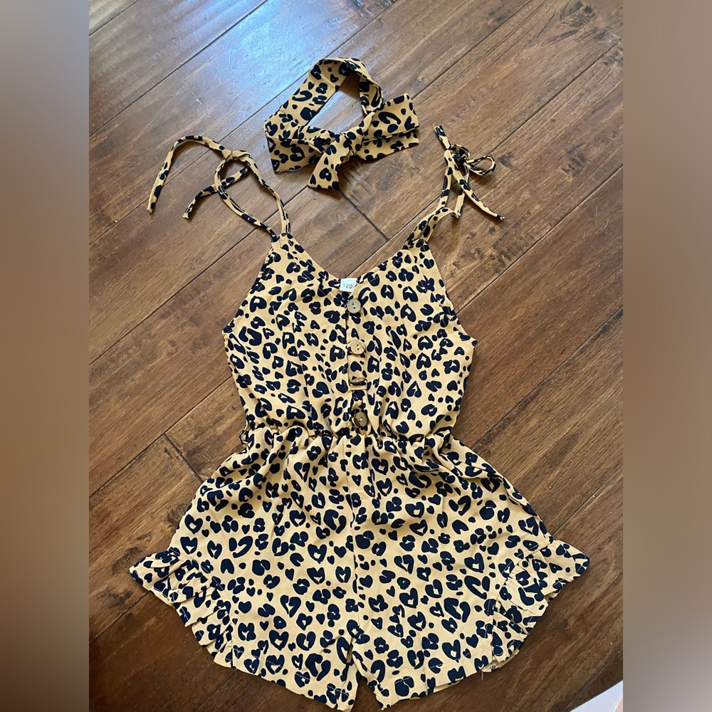 NTW Leopard Romper Size 6T
